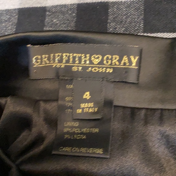 ST.JOHN GRIFFITH & GRAY BLACK SATIN  SKIRT SIZE 4 - Picture 5 of 13